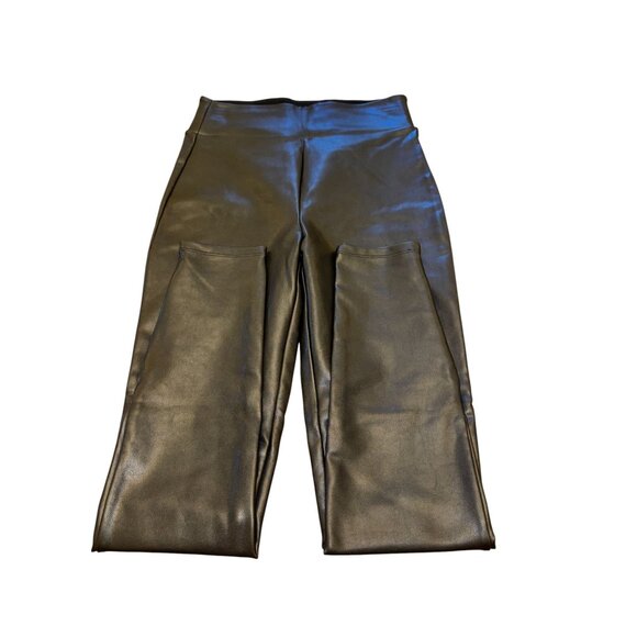 Abercrombie & Fitch Black Leather-Like Skinny Pants With Ankle Zippers XS - Picture 7 of 8